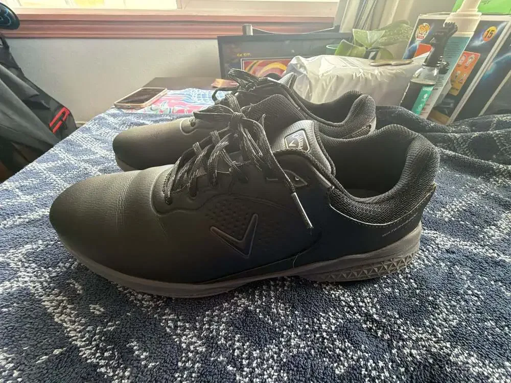 Callaway Men's Solana TRX V3 Waterproof Golf Shoes, Black, Size 14 2E